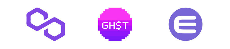 Logos Polygon (ex-Matic) - Aavegotchi GHST - Enjin