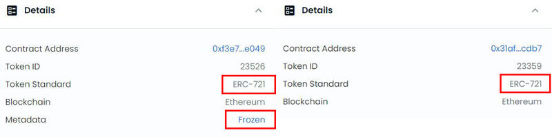 Difference between frozen and editable metadata