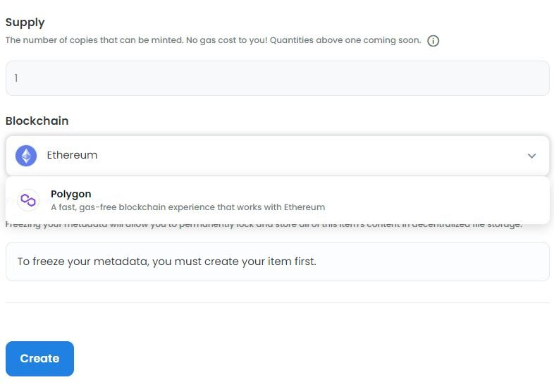 blockchain choice opensea