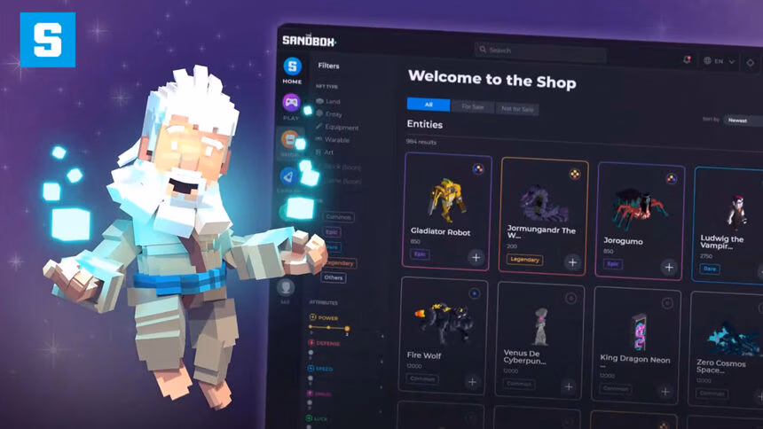 Gaming NFT creation for everyone with The Sandbox