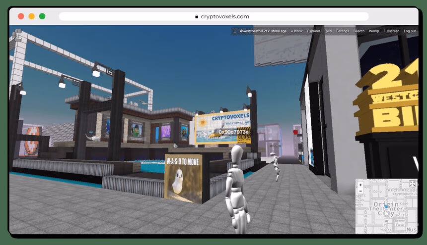 Cryptovoxels metaverse
