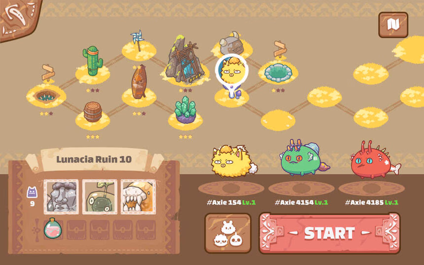 Axie Infinity adventure mode